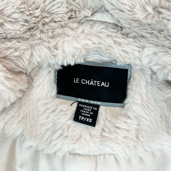 Le Chateau Plush Teddy Faux Fur Coat - Picture 9 of 14